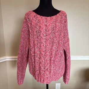 Abercrombie & Fitch Oversized Chunky Preppy Cottagecore Cable Knit Sweater M